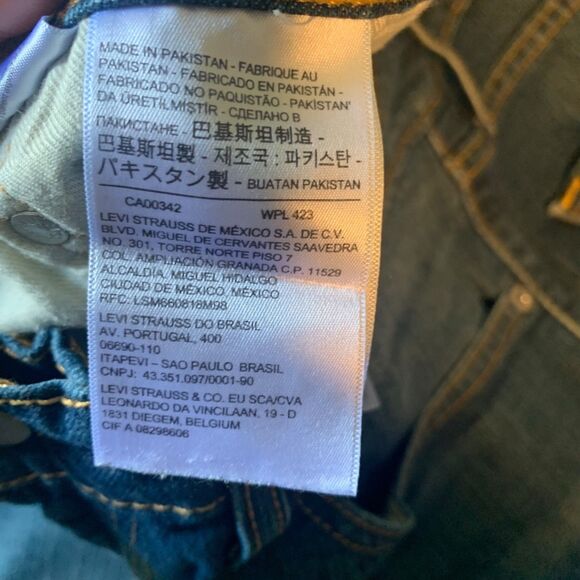 Levis Mens Blue Medium Wash Staright Leg Jeans 33x32 Casual Western Workwear - Picture 3 of 8